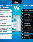 MOGO - Magnesium Glycinate 900mg Capsules for Deep Sleep, Muscle Cramps.100% Pure, Extract from Dead Sea, Not CHINA